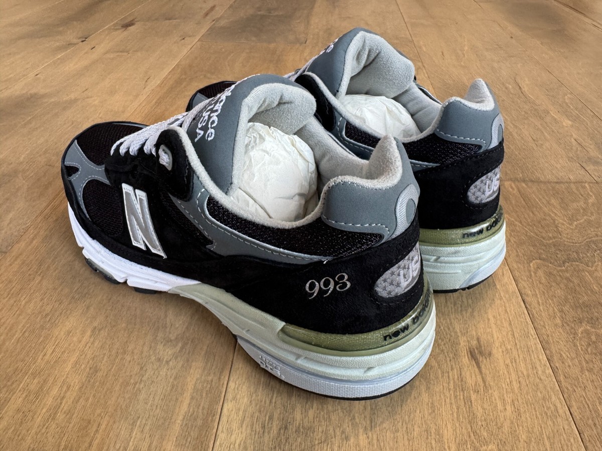 New Balance 993 Running Shoes Sneakers Black Gray MR993BK USA in