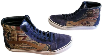 VANS MTE Tribal Blanket Aztec Native High Top Sneaker Blue Suede