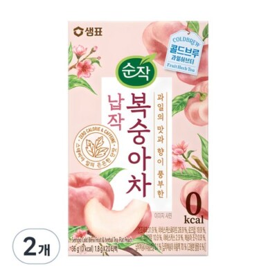 Sempio Sunjak Cold Brew Fruit & Herbal Tea Flat Peach, 36g (1.8g x 20ea), 2Pack