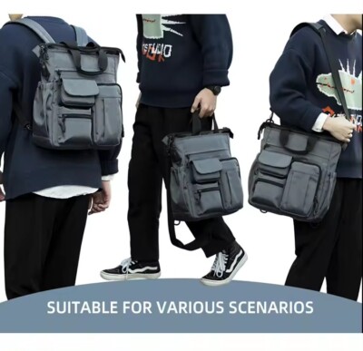Waterproof Multifunction Crossbody Shoulder Messenger Men Travel Bag Backpack