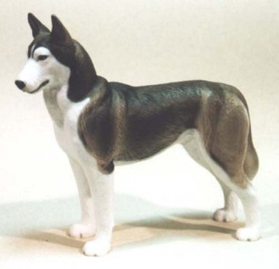 Siberian Husky figur  hund North light hundefigur schlittenhund alabaster 
