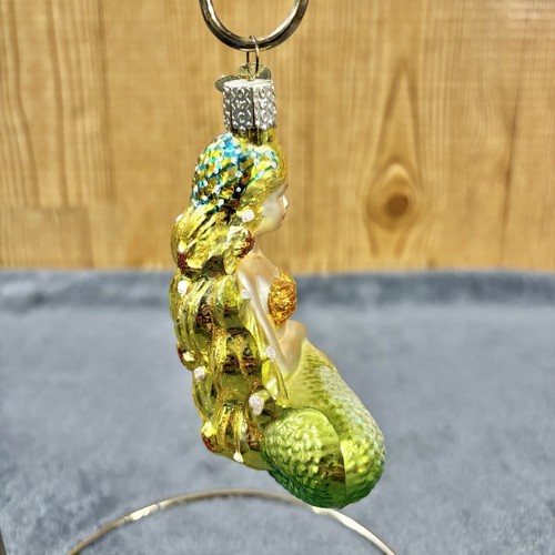 Vintage Old World Christmas Mermaid 4” Holiday Ornament Retired 2001 Blond OWC - Picture 4 of 5