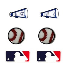 MLB New York Yankees Baseball Team For Crocs Shoe Charms Jibbitz - 6 Pieces