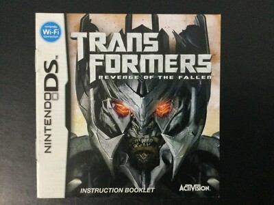 Transformers Revenge Fallen Decepticons Nintendo DS Instruction Manual Only