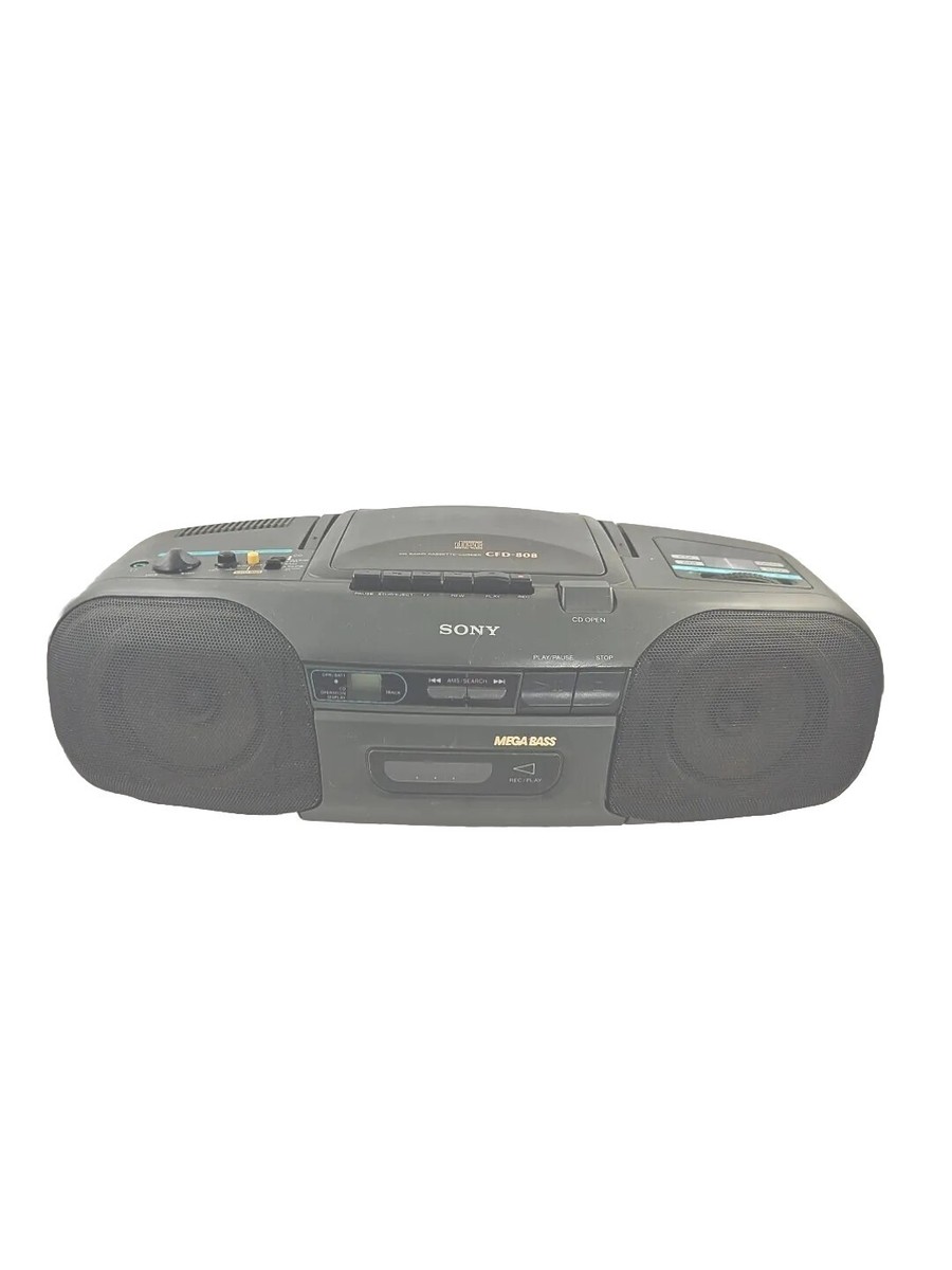 SONY CFD-8 ポータブルCDプレーヤー Sony CFD-8 FM/AM CD Radio Cassette Recorder Radio Works See