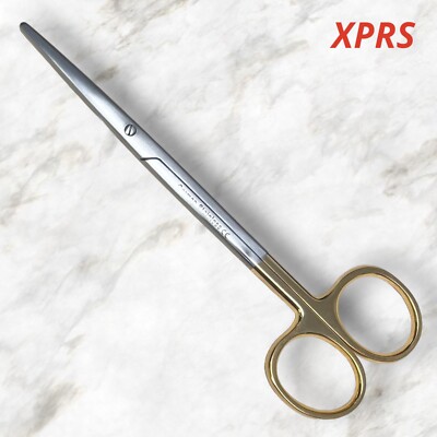 Set of 5 TC Metzenbaum Scissors, 7 , Straight, Delicate, Blunt Tips, Premium