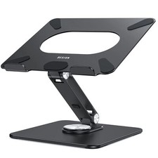 LSX7 Laptop Stand with 360  Rotating Base Ergonomic Adjustable Notebook Riser