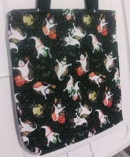 Small Halloween Tote Bag completely reversible 13" x 11" x 2" plus 7" handle