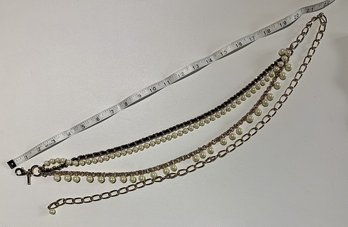Elegant WHBM Pearl Chain Belt Pearl Waist Chain, Pearl Belly Chain, Pearl Body Jewelry  main image 3