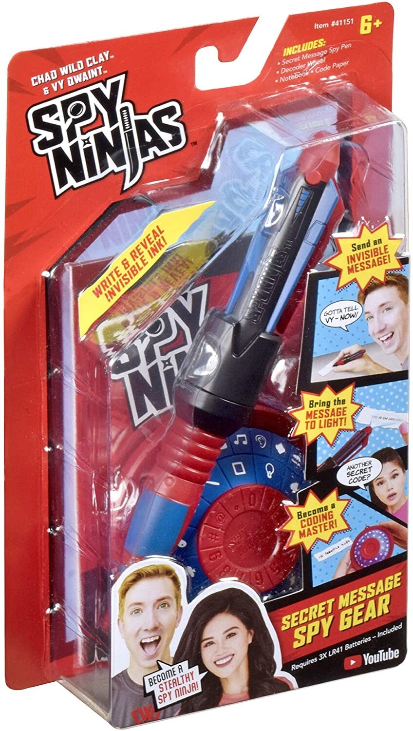 Spy Ninjas Project Chad Wild Clay & Vy Dwaint Secret Message Spy Gear
