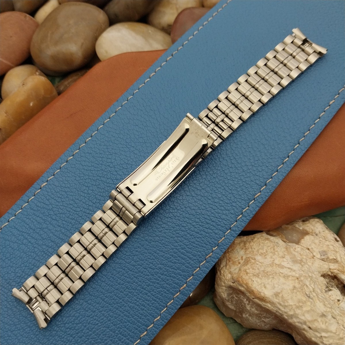 JB Champion Stainless Steel Brick Bullet Link 17.2mm Vintage JB Champion Stainless Steel Brick Bullet Link 17.2mm Vintage