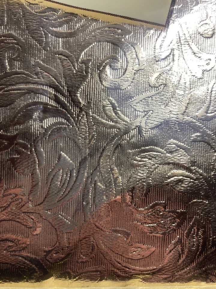 Sultans Linens Vintage Vinyl Flannel Tablecloth 52" x 52” Holiday Christmas GOLD - Image 3 of 4