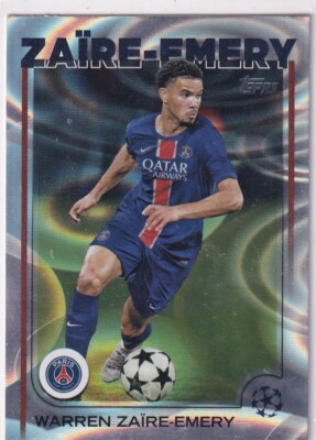 Topps CL Club Competition 2025 No. 197 Warren Zaire-Emery Raindrop Parallel