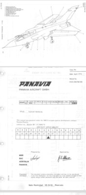 Panavia Tornado Jet Flight Ops Handbuch Archiv 70er Jahre PDF Zeitraum