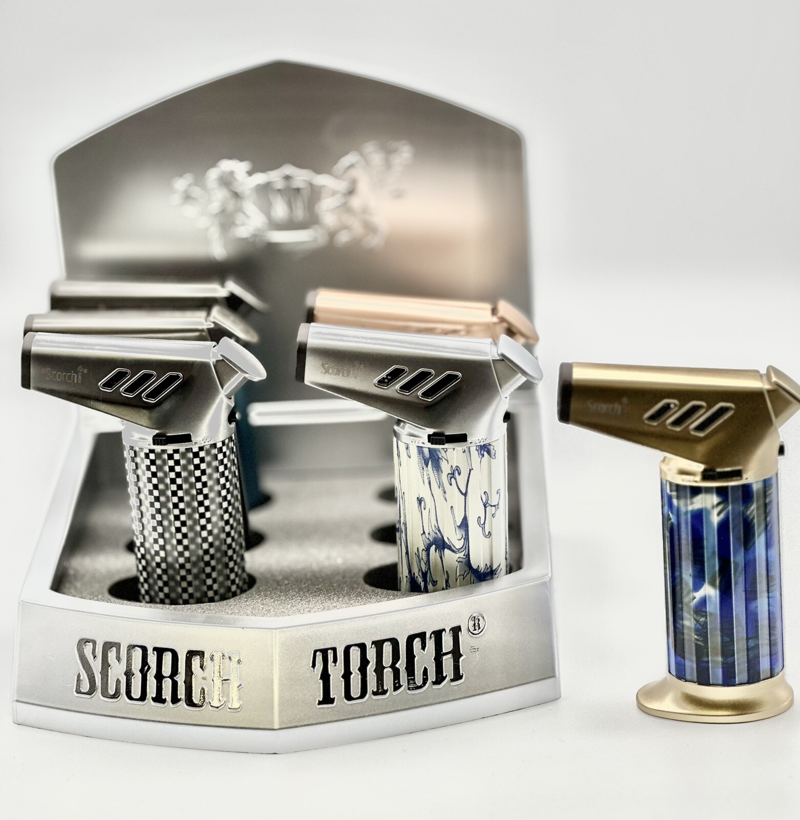 Scorch Torch Single Flame 45Degree Butane Refillable Torch Lighter .