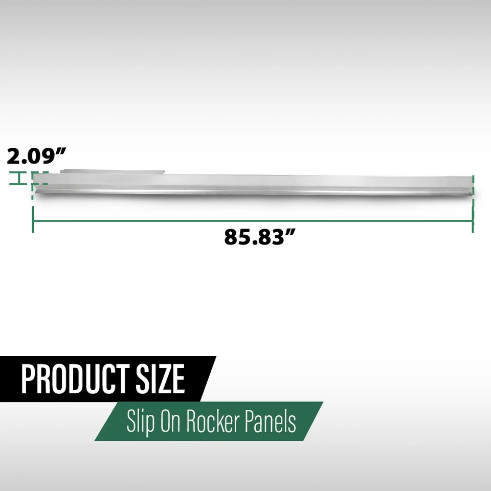 Fit For 1992-2016 Ford E150 E250 Econoline Van Slip-on Rocker Panel Left & Right - Image 3 of 4