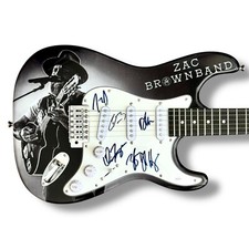 Zac Brown Band Signed Guitar Custom JSA COA Zac Coy Jimmy Chris Clay John All 6!
