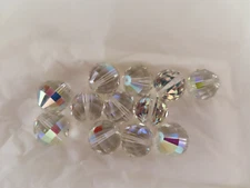 Full factory pack of 12 Vintage Swarovski Focal Beads 14mm Crystal AB #340 MINT!