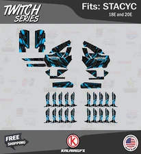 Graphics Kit for STACYC 18E 20E Electric Bike (All Years) Twitch-cyan