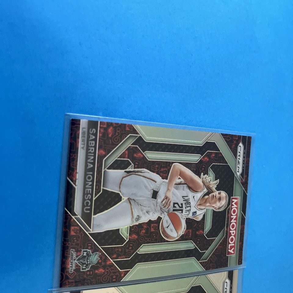 2024 Panini Prizm Monopoly Sabrina Ionescu Silver Prizm w/ Base Insert #WNBA18 - Image 2 of 4