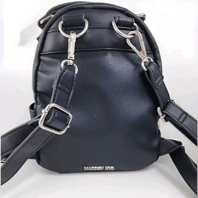 Madden NYC Black front Sparkly Rhinestone Backpack Mini With  display picture 1