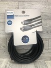 Philips 25 ft (7.6 m) Audio/Video RG6 Coax Cable - Universal - Black - Brand New