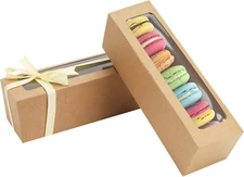 25 Pack Macaron Boxes for 5-7 Macarons Strawberry Boxes Macaron Container Packag