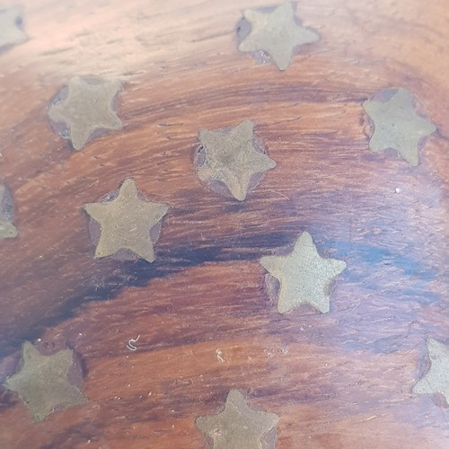 Vintage Wooden Jewellery Storage Box with Brass star Inlay Trinket box jewellery - Picture 5 of 11