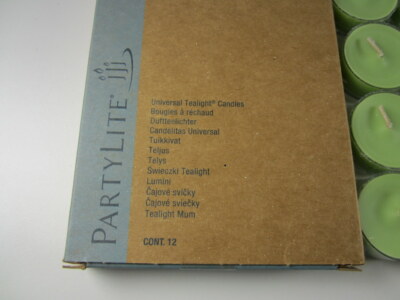 New PartyLite Bamboo Breeze Universal Tealight Candles Green 12 count  V04551 | eBay