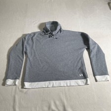 Under Armour Sweater Womens Medium Gray Cowl Neck Sweatshirt Loose Pullover Top