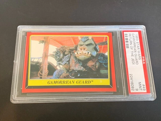 Star Wars Topps Trading Card PSA 9 vintage classificado perfeito estado #49 Gamorrean Guard Jabba rc - Imagem 2 de 4