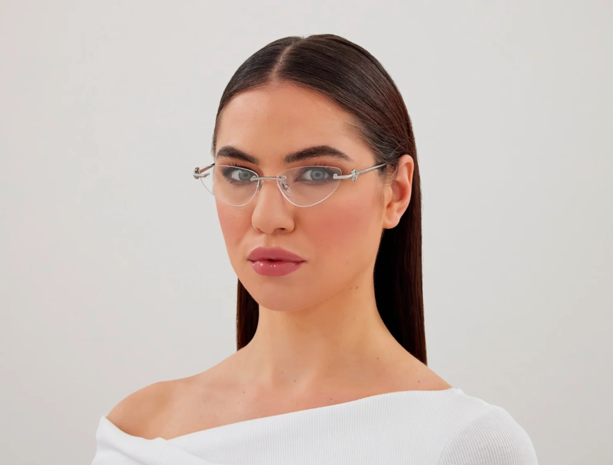 Gucci GG1702O 002 Women’s Gold Rimless Cat Eye Frames Comes with case, box & bag Gucci Women main image 3