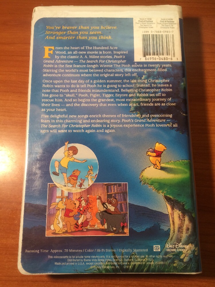 Pooh's Grand Adventure: The Search For Christopher Robin (VHS