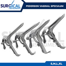 4 Pcs Pederson Vaginal Speculum Set Small, Medium, large, & X-Large OB/GYN Instr