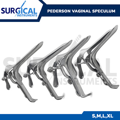 4 Pcs Pederson Vaginal Speculum Set Small, Medium, large, & X-Large OB ...