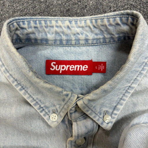 Supreme 24SS Small Box Shirt Washed Blue Small Box Logo Supreme 24SS Small Box Shirt Washed Blue Small Box Logo