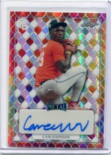 2022 Leaf Perfect Game Rainbow Burst Proof Autographs Cam Johnson Auto 1/1