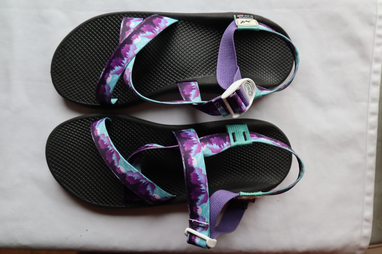 Multicolored Webbed Strap CHACO Slingback Sandals… - image 5