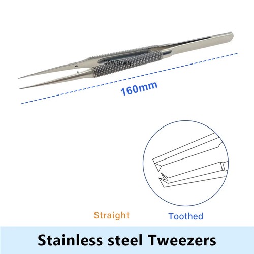 Ophthalmic Micro Tweezer Microscope Forceps Instrument Titanium Stainless Steel - Picture 24 of 35