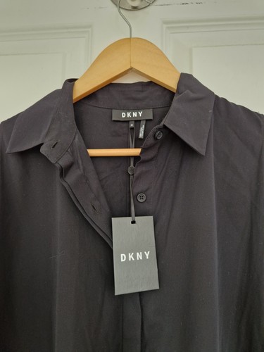 DKNY Black Shirt Cut Out XS 8 10 12 - Picture 6 of 7