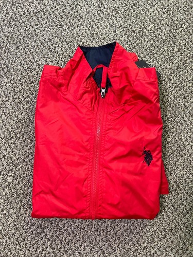 US Polo Assn Men Pony Logo Essential Windbreaker Jacket Red Size Small New - Picture 7 of 7