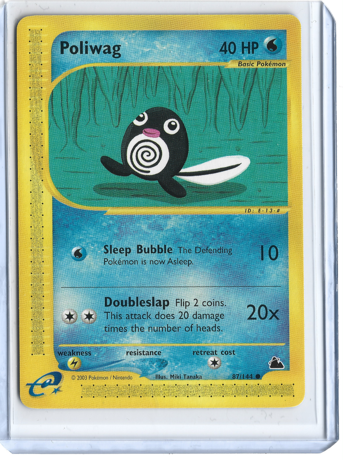 Skyridge Poliwag NON-Holo 87/144 NM (PACK FRESH)