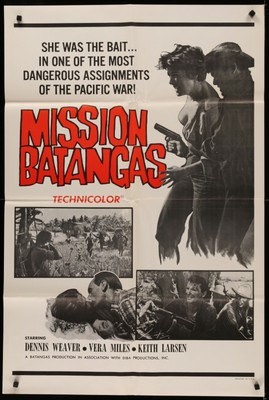 MISSION BANTAGAS Dennis Weaver ORIGINAL 1968 1-SHEET MOVIE POSTER 27 x 41 