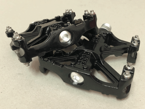 Vintage Old School GT MTB / BMX Bicycle Alloy Pedals 9/16 Flat-Platform BLACK - Picture 5 of 6