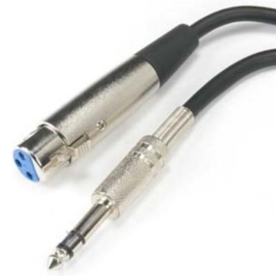 6ft XLR Male To 1/4 Mono Cable - Shielded Mic/Audio Cord