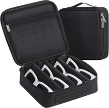 MoKo Sunglasses Organizer Case, Travel Glasses Case for Multiple Pairs, Adjustab
