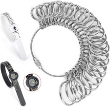 Auckyeer Ring Sizer Measuring Tool 27 Pcs, Ring Sizing Kit 0-13 with Half Size,