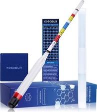 Kosoeur Triple Scale Hydrometer, Alcohol Hydrometer for Wine, Mead, Kombucha  B