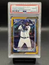 2024 Bowman Chrome Mega #20 Junior Caminero Gold /50 Rookie PSA 10 TB Rays 