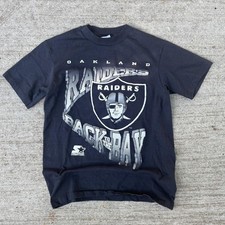 Vintage 90s Oakland Raiders NFL logo black shirt VK14297